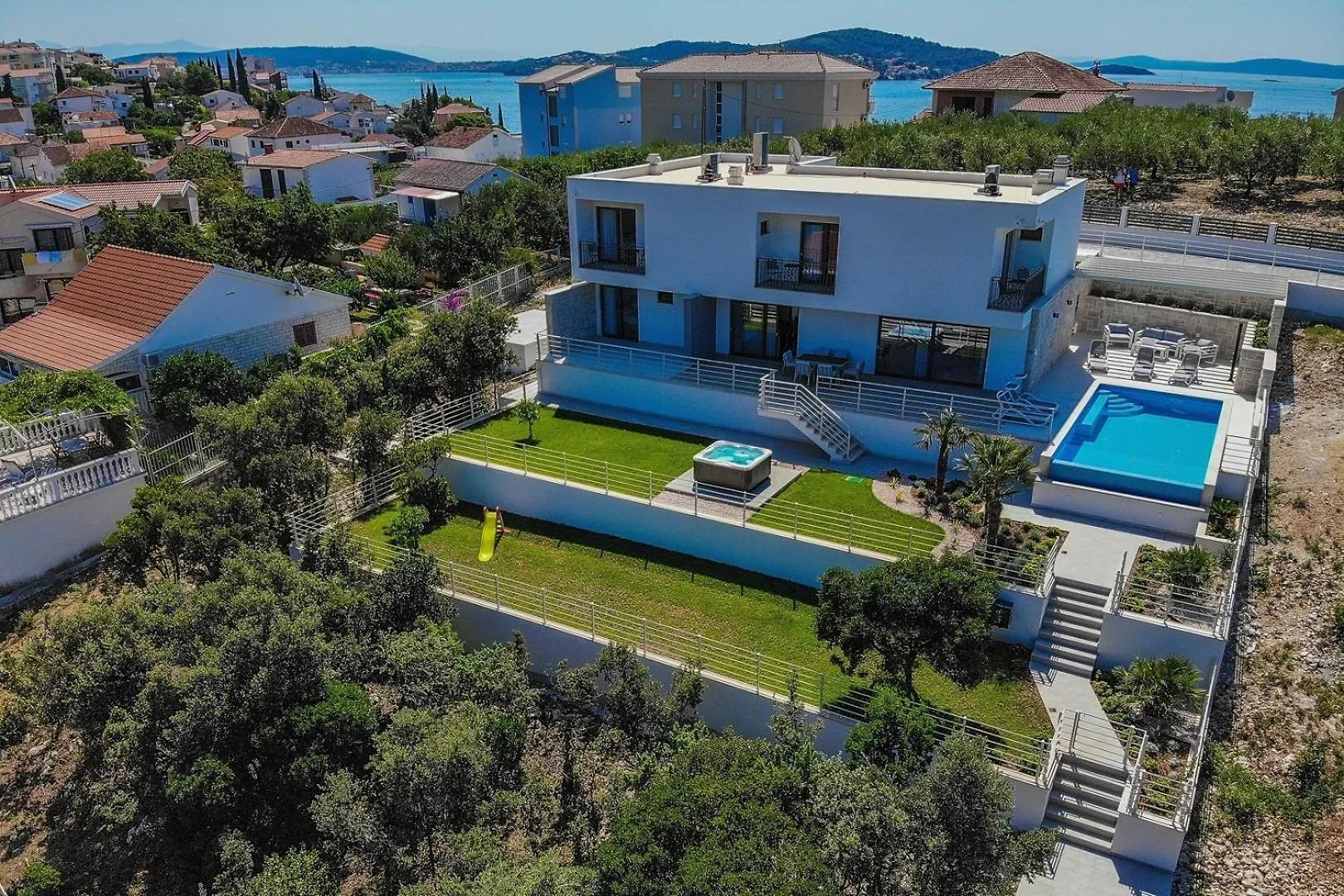 New! Villa Paloma Blanca 4-Bedroom Villa With Sea Views Seget Vranjica